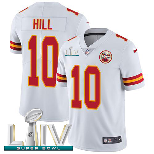 Kansas City Chiefs Nike #10 Tyreek Hill White Super Bowl LIV 2020 Youth Stitched NFL Vapor Untouchable Limited Jersey->youth nfl jersey->Youth Jersey